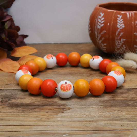 Pumpkin hues autumn necklace collar
