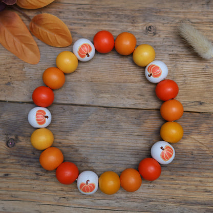 Pumpkin hues autumn necklace collar