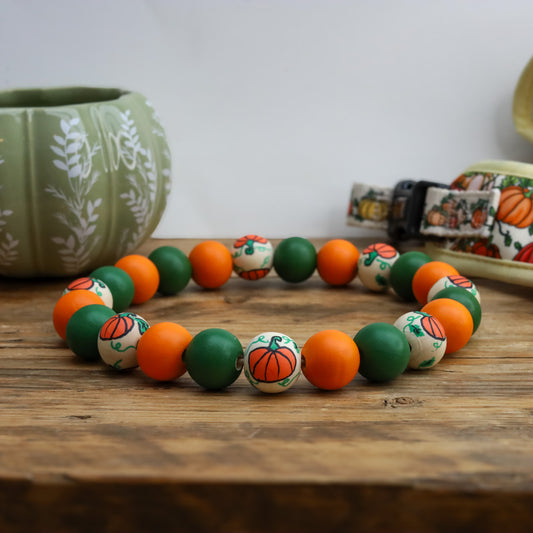 Pumpkin patch autumn necklace collar