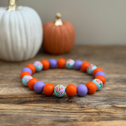 Pumpkins and pansies