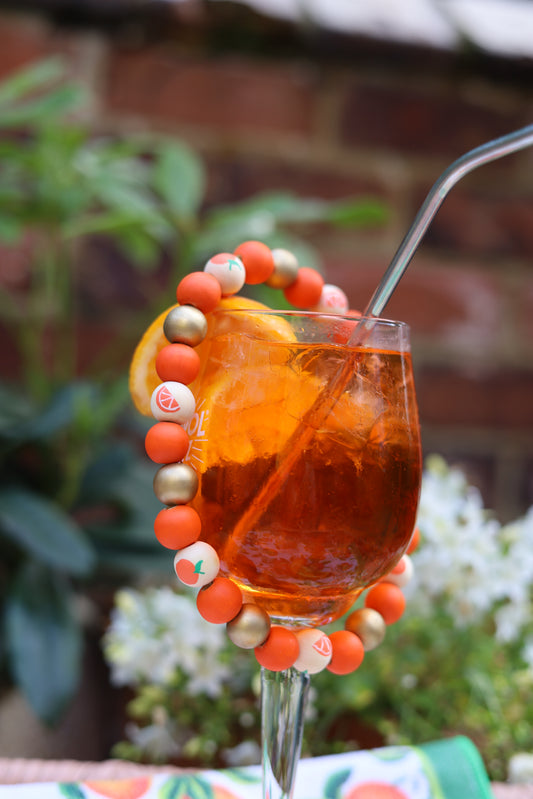 APAWrol spritz orange dog collar necklace