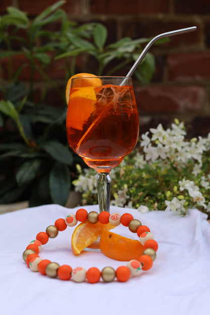APAWrol spritz orange dog collar necklace